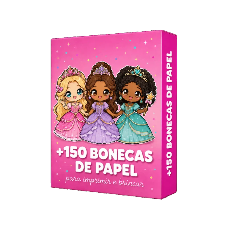 Mockup da Coleção +150 Bonecas de Papel